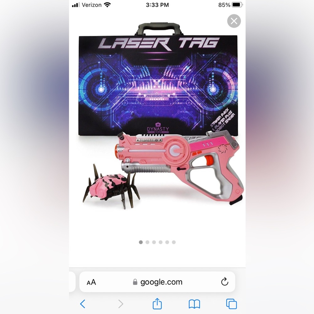 COPY - Dynasty Toys Laser Tag Blaster and Robot Nano Bug Striker Pack- Pink